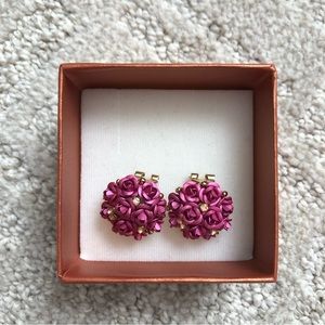 Pink Flower Earrings